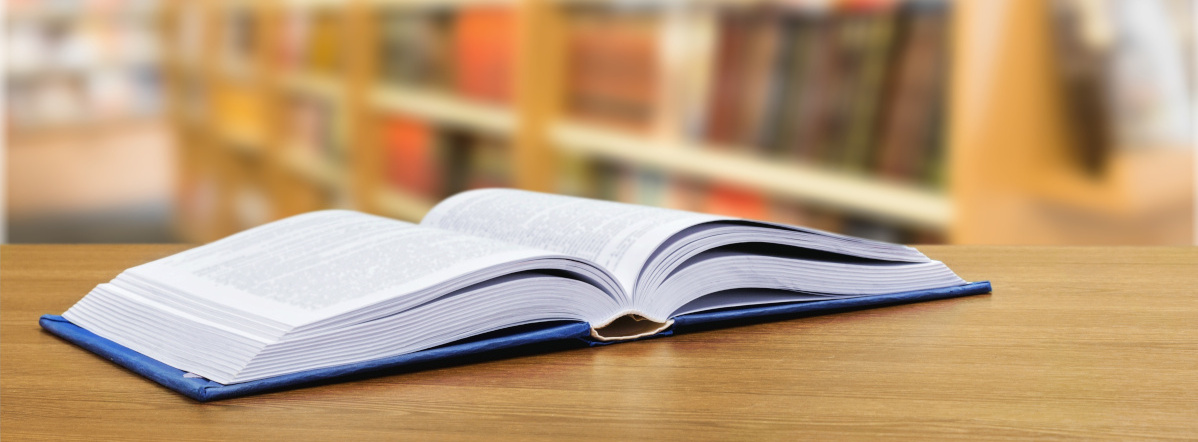 Open book in classroom