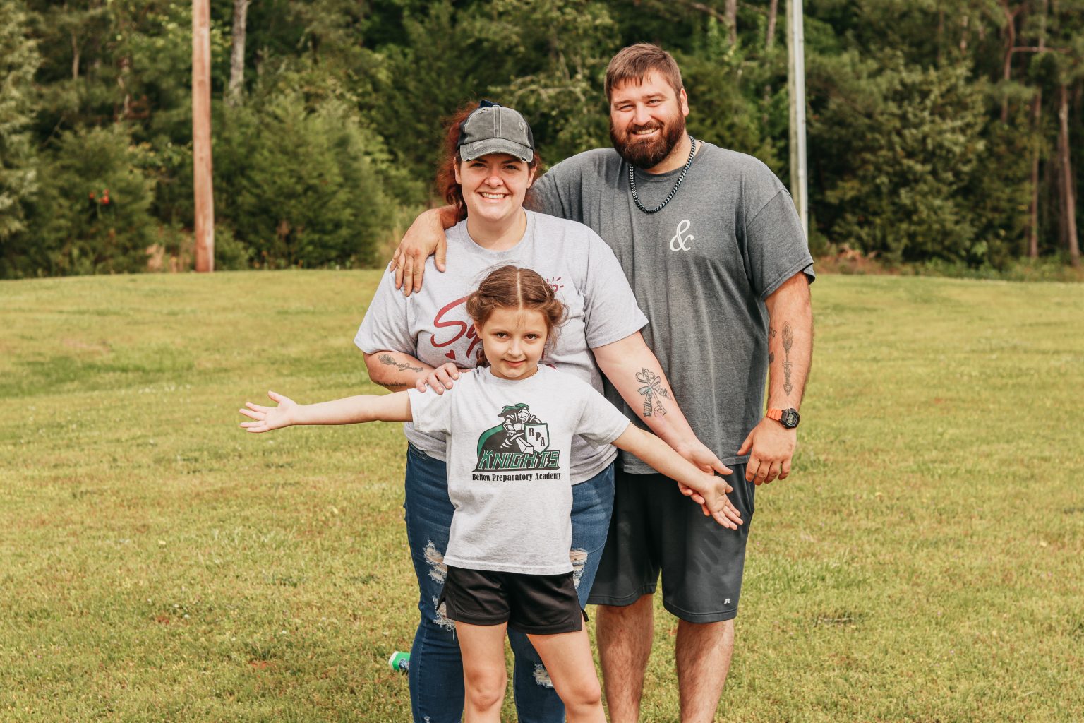 A family whose daughter attends Belton Preparatory Academy